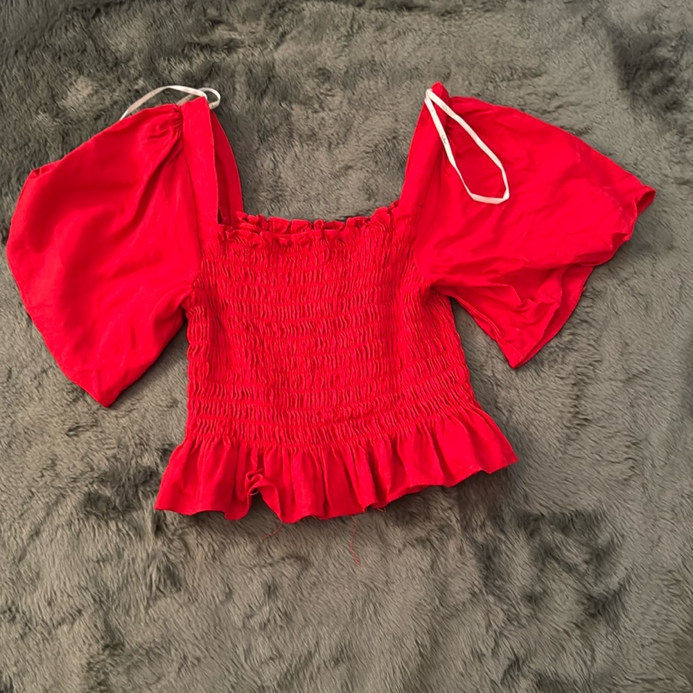 Lulus Ruffle Top - Red